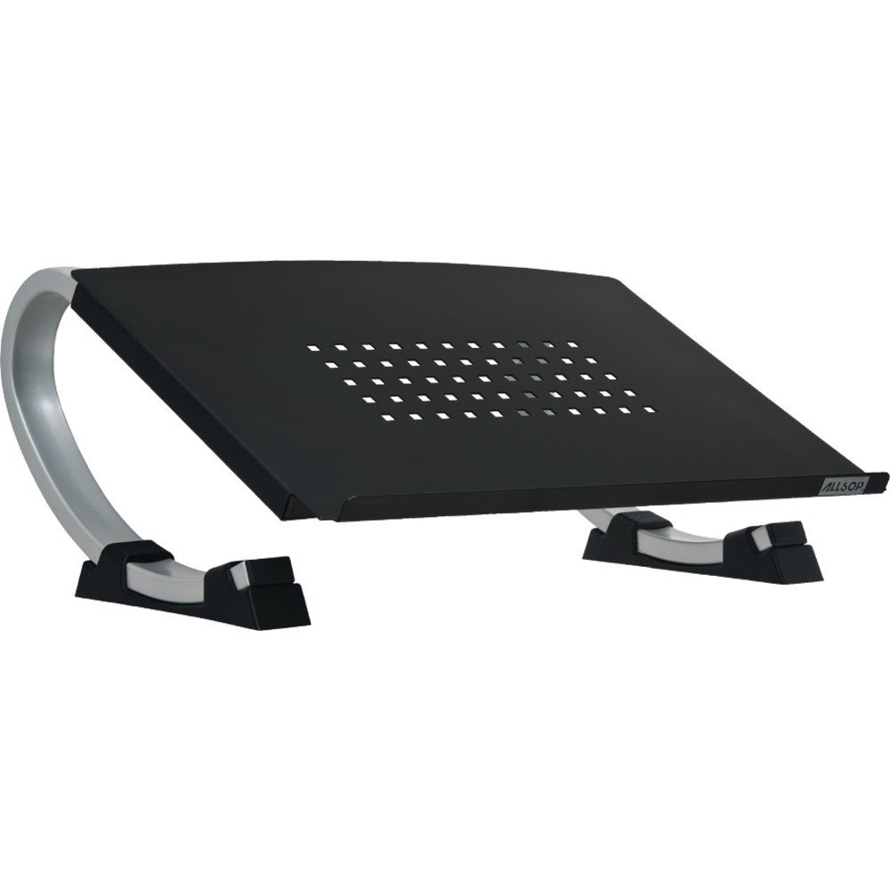Allsop Redmond Adjustable Curve Stand - алуминиева поставка за MacBook, преносими компютри и монитори (черна)