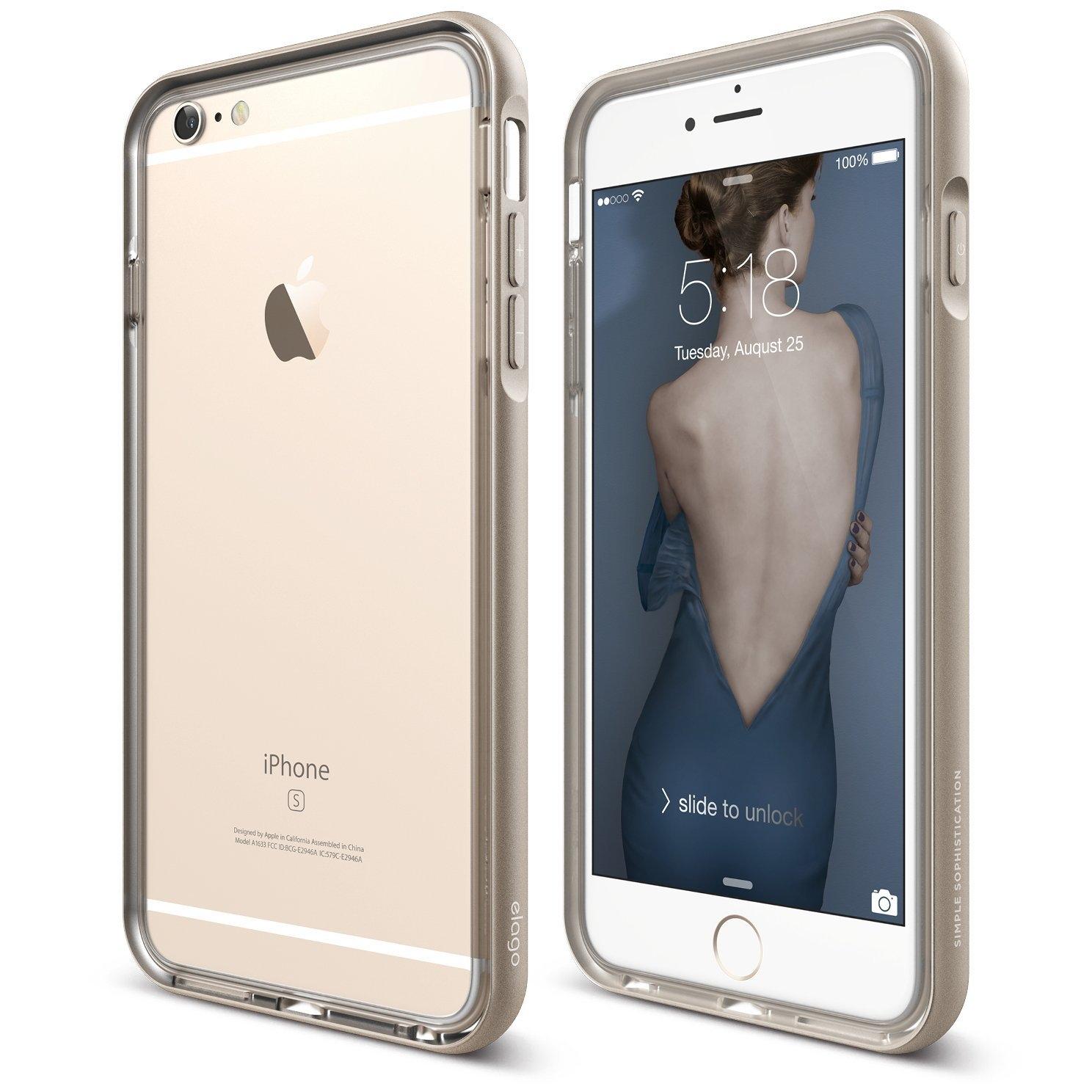 Алуминиев бъмпер и покрития за дисплея и задната част за iPhone 6S Plus - Elago Aluminum Bumper (златист) | JAR Computers Алуминиев бъмпер и покрития за дисплея и задната част за iPhone 6S Plus - Elago Aluminum Bumper (златист)