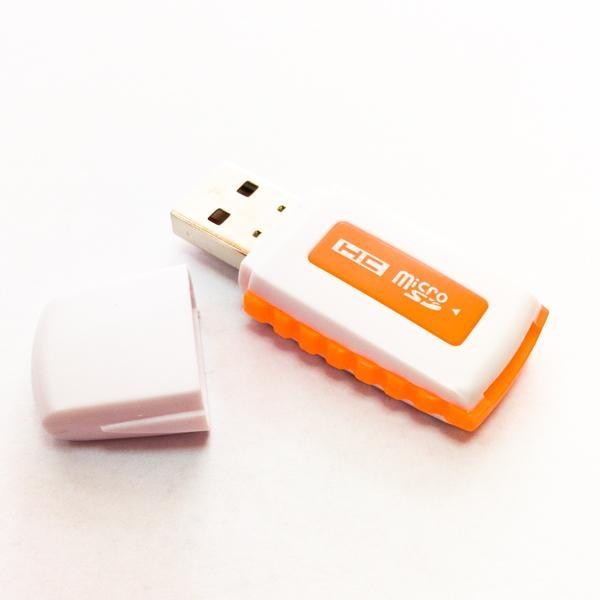 Четец за microSD карти - microSD USB Card Reader (оранжев) | JAR Computers Четец за microSD карти - microSD USB Card Reader (оранжев)