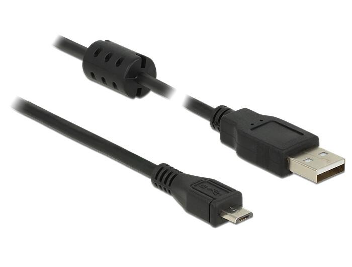 DeLOCK 84900 USB кабел USB 2.0 0,5 м USB A Micro-USB B 0,48 Гбит/с Черен