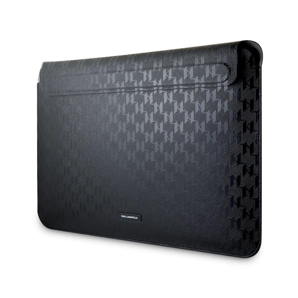 Дизайнерски кожен калъф за MacBook Air 13, MacBook Pro 13, MacBook Pro 14 и лаптопи до 14 инча - Karl Lagerfeld Saffiano Monogram Sleeve 14 (черен) | JAR Computers Дизайнерски кожен калъф за MacBook Air 13, MacBook Pro 13, MacBook Pro 14 и лаптопи до 14 инча - Karl Lagerfeld Saffiano Monogram Sleeve 14 (черен)