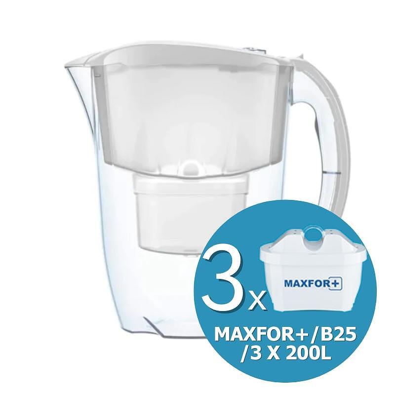 Филтрираща кана Aquaphor ДЖАСПЪР БЯЛА + 3БР ФИЛТЪР (190067) , 2,8 L