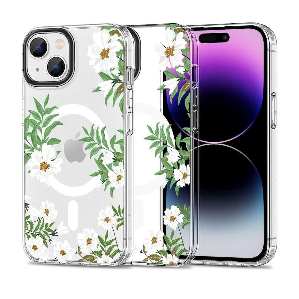 Хибриден удароустойчив кейс с MagSafe за iPhone 15 - Tech-Protect MagMood Spring Daisy Hybrid MagSafe Case (цветни мотиви) | JAR Computers Хибриден удароустойчив кейс с MagSafe за iPhone 15 - Tech-Protect MagMood Spring Daisy Hybrid MagSafe Case (цветни мотиви)