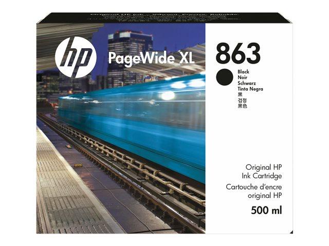 HP 863 500ml Black PageWide XL Ink Cartridge | JAR Computers HP 863 500ml Black PageWide XL Ink Cartridge
