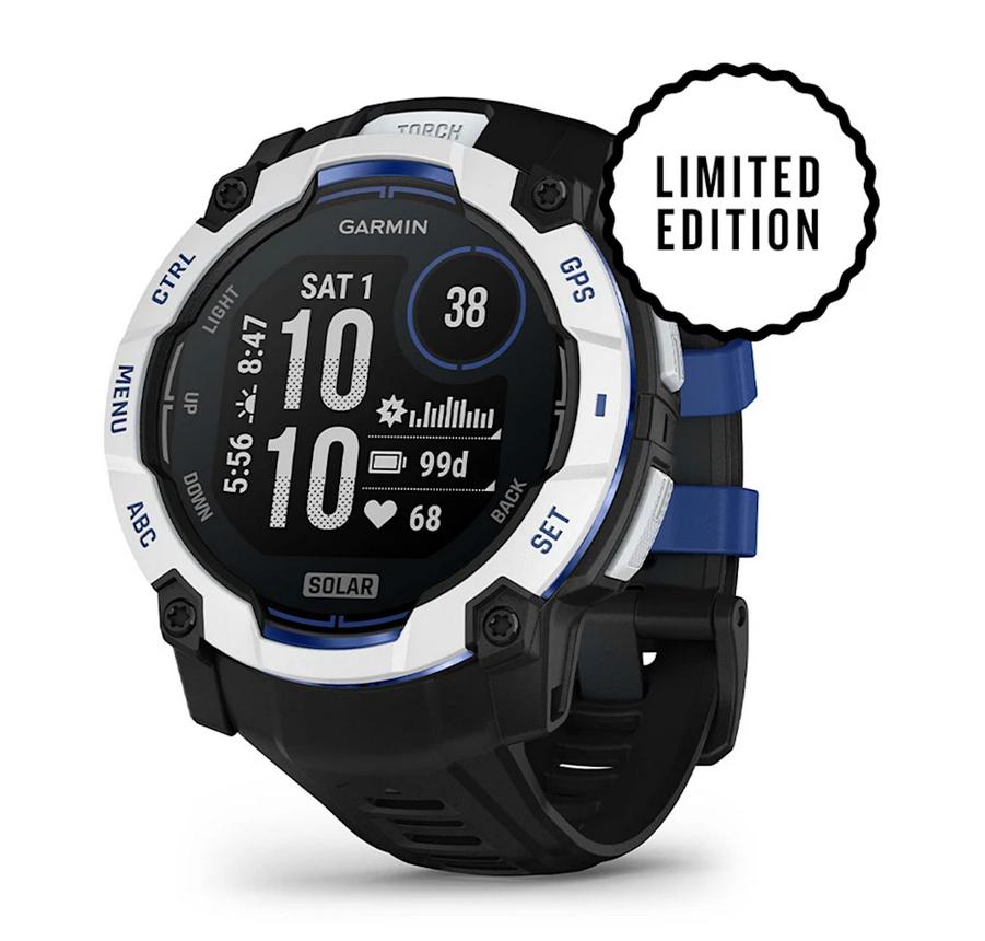 Instinct® 3 – 50 мм, Solar - Instinct® 3 – 50 мм, Solar - Whitestone с Black/Bolt Blue каишка | JAR Computers Instinct® 3 – 50 мм, Solar - Instinct® 3 – 50 мм, Solar - Whitestone с Black/Bolt Blue каишка