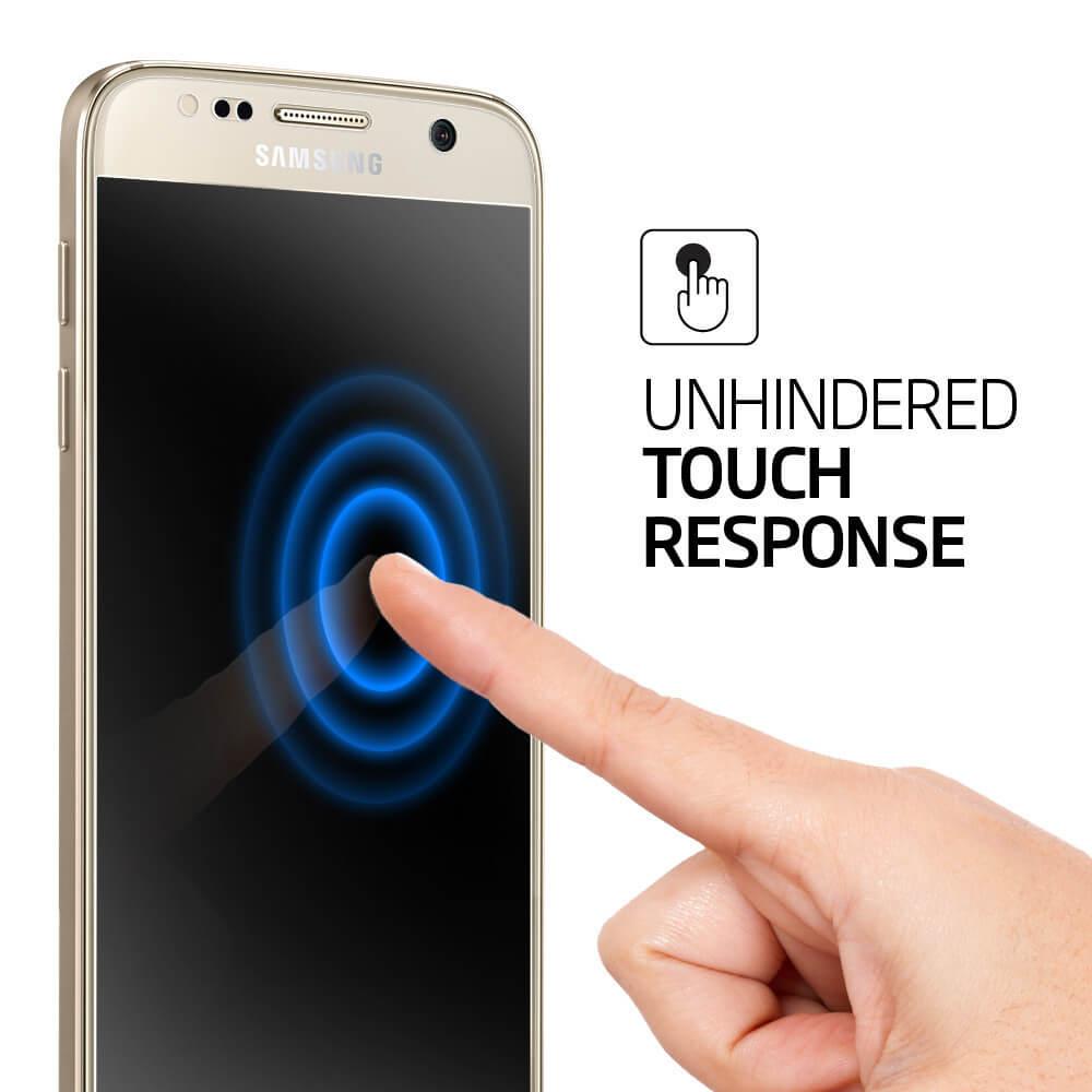 Качествено защитно покритие дисплея на Samsung Galaxy S7 - Spigen LCD Screen Protector Crystal (три броя) | JAR Computers Качествено защитно покритие дисплея на Samsung Galaxy S7 - Spigen LCD Screen Protector Crystal (три броя)
