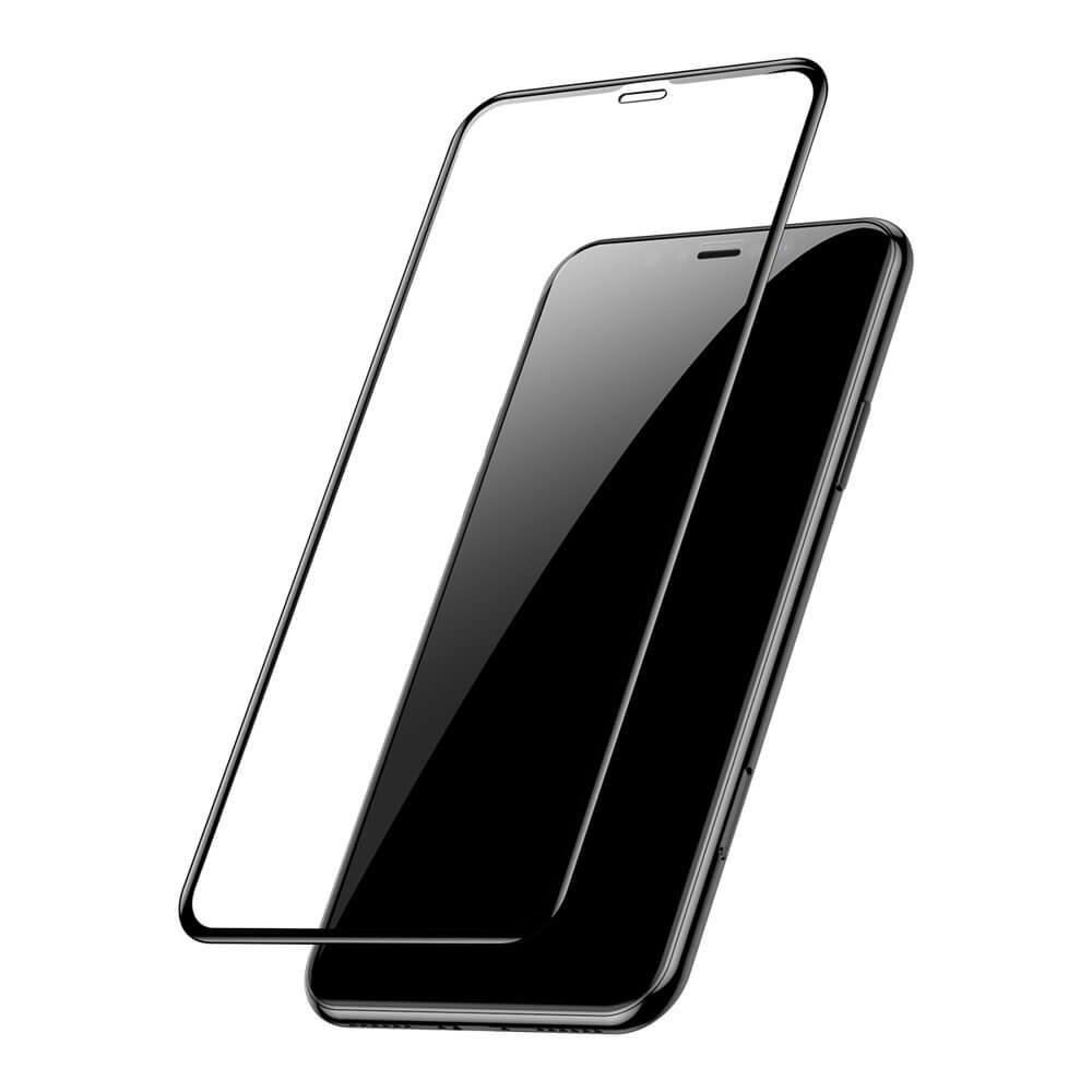 Калено стъклено защитно покритие за целия дисплей на iPhone 11, iPhone XR (прозрачен-черен) - Baseus Full Screen Tempered Glass (SGAPIPH61S-KC01) (2 броя) | JAR Computers Калено стъклено защитно покритие за целия дисплей на iPhone 11, iPhone XR (прозрачен-черен) - Baseus Full Screen Tempered Glass (SGAPIPH61S-KC01) (2 броя)