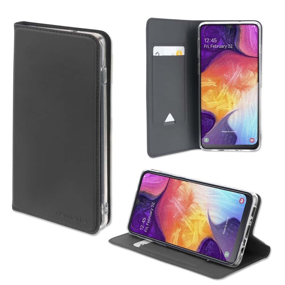 Кожен калъф с поставка и отделение за кр. карта за Samsung Galaxy A50 - 4smarts Flip Case URBAN Lite (черен) | JAR Computers Кожен калъф с поставка и отделение за кр. карта за Samsung Galaxy A50 - 4smarts Flip Case URBAN Lite (черен)