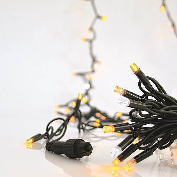 Коледни лампички 100 FLASH LED бяла светлина, 230V, зелен кабел | JAR Computers Коледни лампички 100 FLASH LED бяла светлина, 230V, зелен кабел