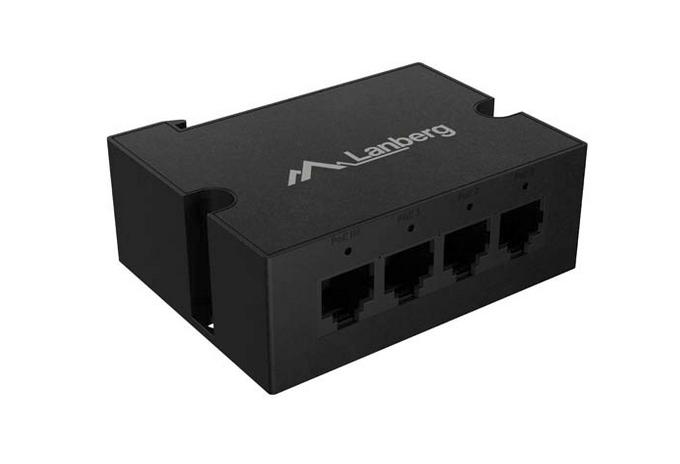 Lanberg Switch POE Extender DIN-FE4-AT-30W 1 x IN 3 x OUT Fast Ethernet DIN Rail AT 30W Metal Clips | JAR Computers Lanberg Switch POE Extender DIN-FE4-AT-30W 1 x IN 3 x OUT Fast Ethernet DIN Rail AT 30W Metal Clips