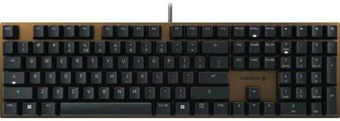 Механична клавиатура Cherry - KC 200MX Brown, Cherry MX2A Brown, LED, черна/бронзова | JAR Computers Механична клавиатура Cherry - KC 200MX Brown, Cherry MX2A Brown, LED, черна/бронзова