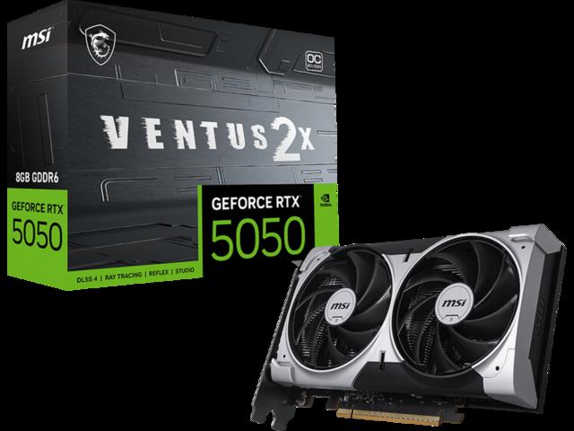 MSI GeForce RTX 5050 8G VENTUS 2X OC | JAR Computers MSI GeForce RTX 5050 8G VENTUS 2X OC