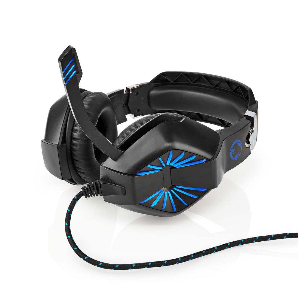 Nedis Over Ear Gaming Headset με σύνδεση 2x3.5mm / USB (GHST250BK) (NEDGHST250BK)