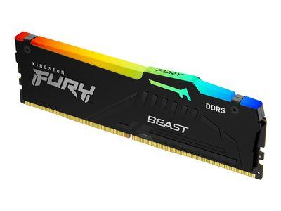 Памет за настолен компютър Kingston FURY Beast RGB - DDR5 - module - 8 GB - DIMM 288-pin - 5600 MHz / PC5-44800 - unbuffered | JAR Computers Памет за настолен компютър Kingston FURY Beast RGB - DDR5 - module - 8 GB - DIMM 288-pin - 5600 MHz / PC5-44800 - unbuffered