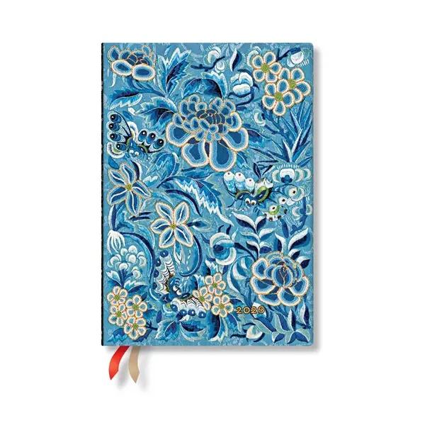 Paperblanks Планер Blue Willow, Midi, хоризонтален, мека корица, 88 листа, за 2026 година | JAR Computers Paperblanks Планер Blue Willow, Midi, хоризонтален, мека корица, 88 листа, за 2026 година
