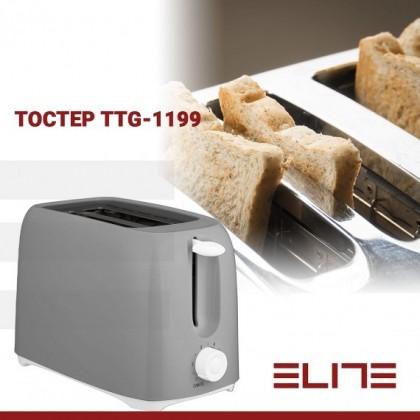 Тостер elite ttg-1199, сив