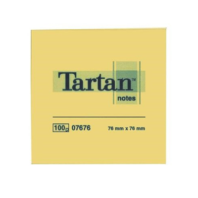 3M TARTAN BLOCK YELLOW 654 76X76mm (MMMTART654Y)