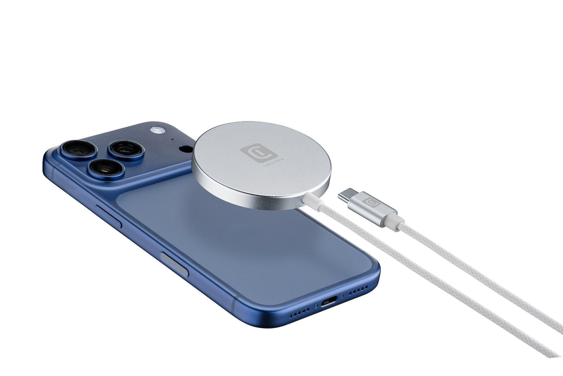 Безжично магнитно зарядно с кабел 100 см. MAG PAD Qi2.2 25W