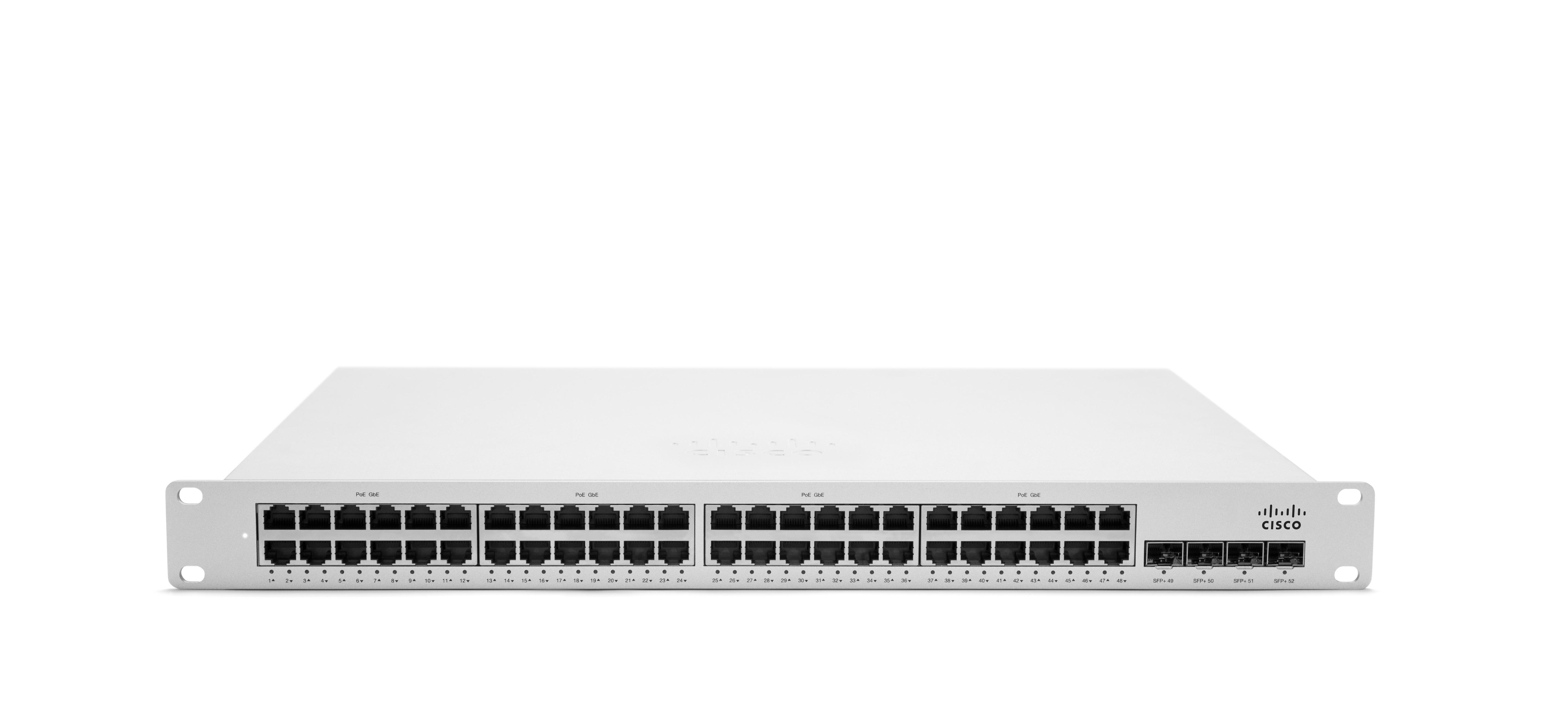 Cisco MS350-48LP Управляем L3 Gigabit Ethernet (10/100/1000) Захранване по Ethernet (PoE) 1U Сив | JAR Computers Cisco MS350-48LP Управляем L3 Gigabit Ethernet (10/100/1000) Захранване по Ethernet (PoE) 1U Сив