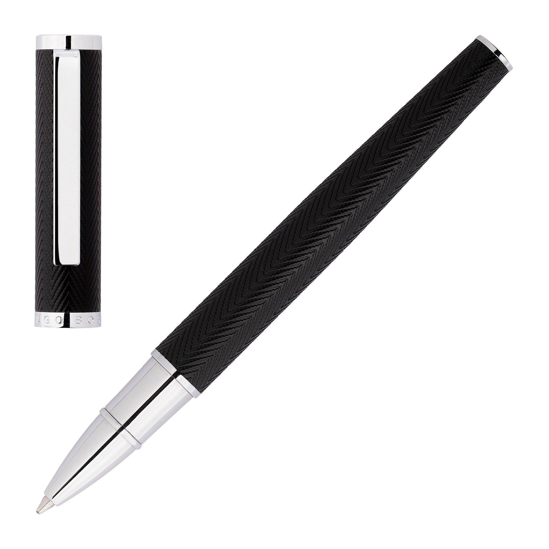 Hugo Boss Ролер Formation Herringbone, в кутия, сребристо-черен