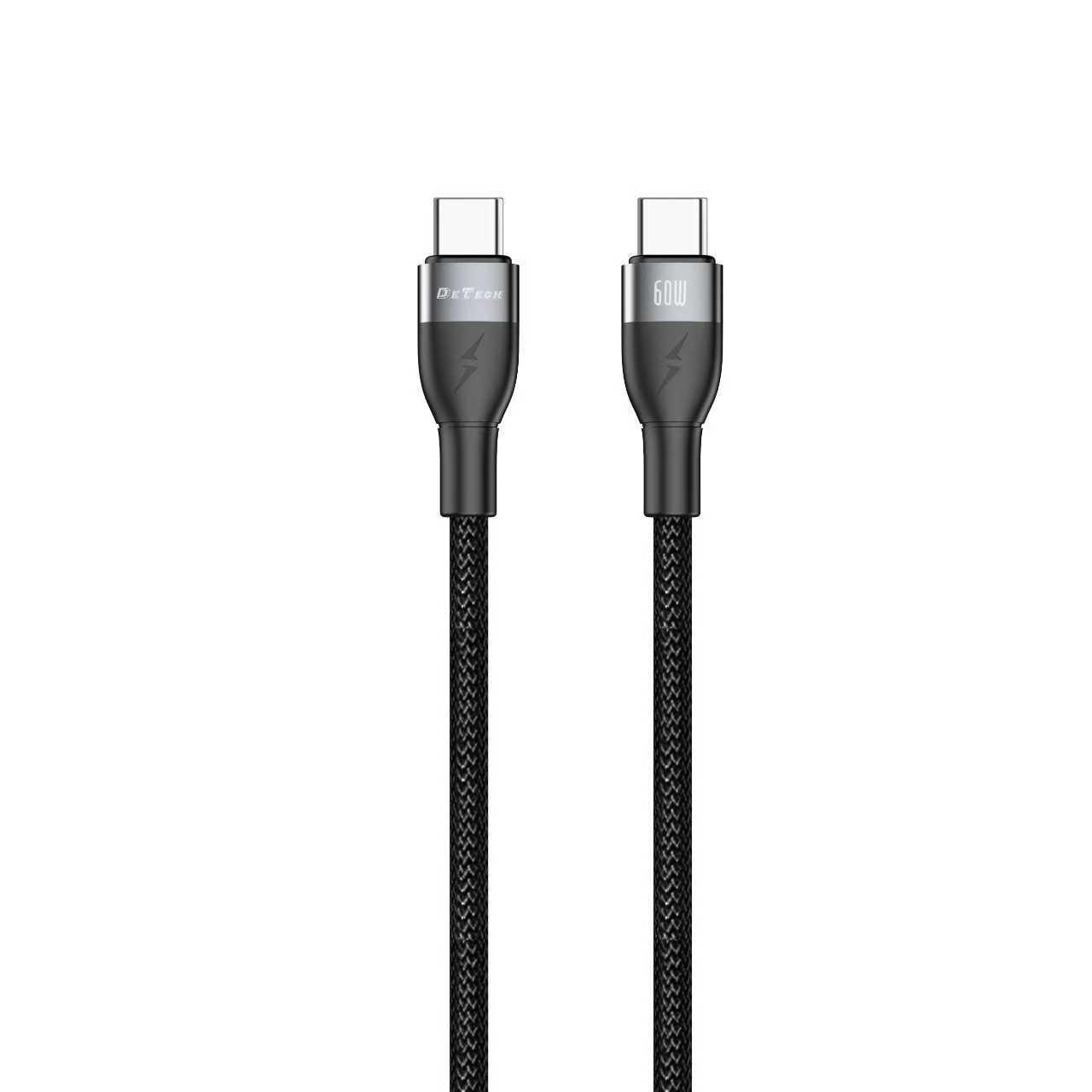 Кабел за данни DeTech DE-C69C, 60W, Type-C - Type-C, PD, 1.0m, Черен - 40554 | JAR Computers Кабел за данни DeTech DE-C69C, 60W, Type-C - Type-C, PD, 1.0m, Черен - 40554