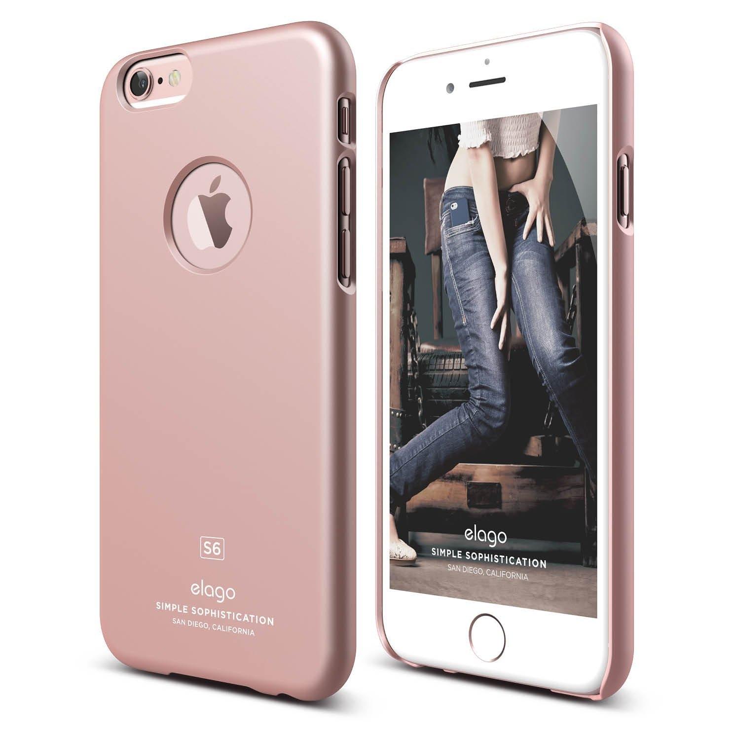 Качествен кейс и HD покритие за iPhone 6, iPhone 6S - Elago S6 Slim Fit Case + HD Clear Film (розово злато) | JAR Computers Качествен кейс и HD покритие за iPhone 6, iPhone 6S - Elago S6 Slim Fit Case + HD Clear Film (розово злато)