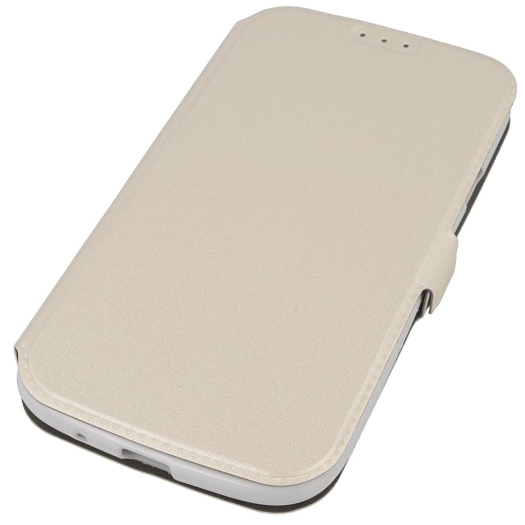 Кожен калъф, тип портфейл и поставка за Samsung Galaxy Xcover 3 - Wallet Flip Case (бял) | JAR Computers Кожен калъф, тип портфейл и поставка за Samsung Galaxy Xcover 3 - Wallet Flip Case (бял)