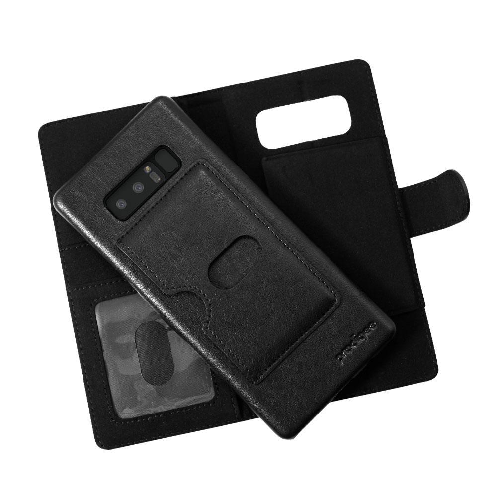 Кожен калъф, тип портфейл с отделящ се кейс и поставка за Samsung Galaxy Note 8 - Prodigee Wallegee Case (черен) | JAR Computers Кожен калъф, тип портфейл с отделящ се кейс и поставка за Samsung Galaxy Note 8 - Prodigee Wallegee Case (черен)