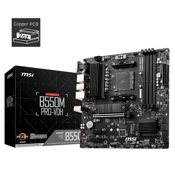MB MSI B550M PRO-VDH, DP/HDMI/VGA, 4xD4, 2xM.2
