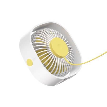 Настолен мини вентилатор - Baseus Flickering Desktop Fan (бял) | JAR Computers Настолен мини вентилатор - Baseus Flickering Desktop Fan (бял)