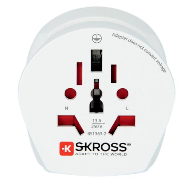 Skross 1.500202-E електрически контактен адаптер Тип F Бяла | JAR Computers Skross 1.500202-E електрически контактен адаптер Тип F Бяла