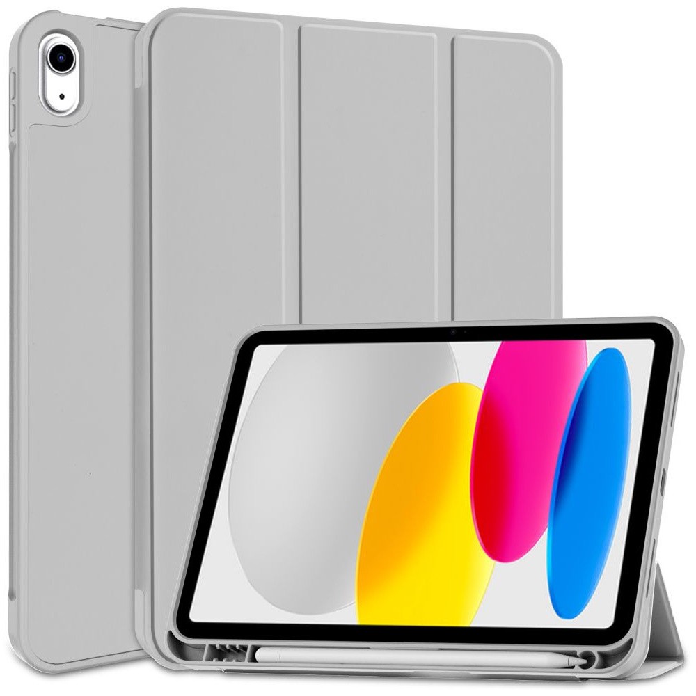 Tech-Protect SC Pen Case - силиконов кейс и поставка за iPad 10 (2022) (сив) 