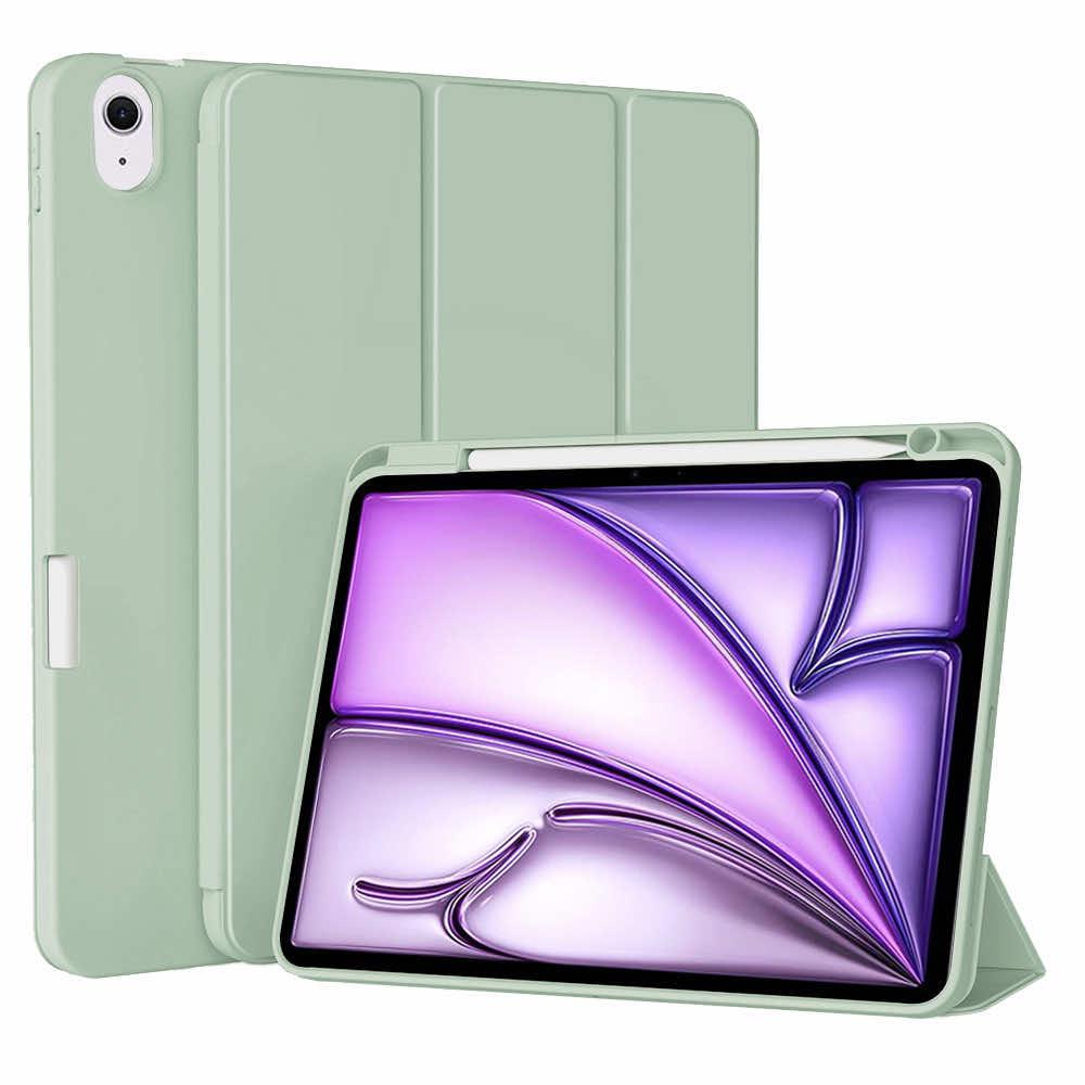 Techsuit Flex Trifold Case - термополиуретанов (TPU) кейс и поставка за iPad Air 11 (2024) (светлозелен)