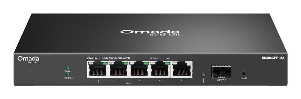 TP-Link ES206XPP-M2 мрежов суич Управляем L2 2.5G Ethernet (100/1000/2500) Захранване по Ethernet (PoE) Настолен/стенен монтаж Черен | JAR Computers TP-Link ES206XPP-M2 мрежов суич Управляем L2 2.5G Ethernet (100/1000/2500) Захранване по Ethernet (PoE) Настолен/стенен монтаж Черен
