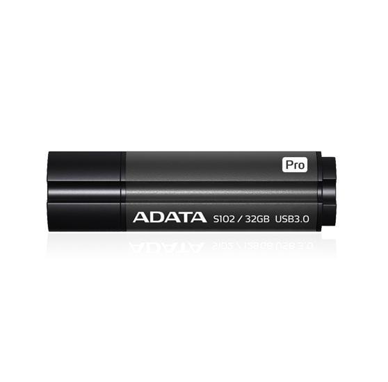 Ултрабърза USB 3.0 флаш памет за преносими компютри 32GB - Adata S102 Pro USB 3.0 Flash Drive 32GB (черен) | JAR Computers Ултрабърза USB 3.0 флаш памет за преносими компютри 32GB - Adata S102 Pro USB 3.0 Flash Drive 32GB (черен)