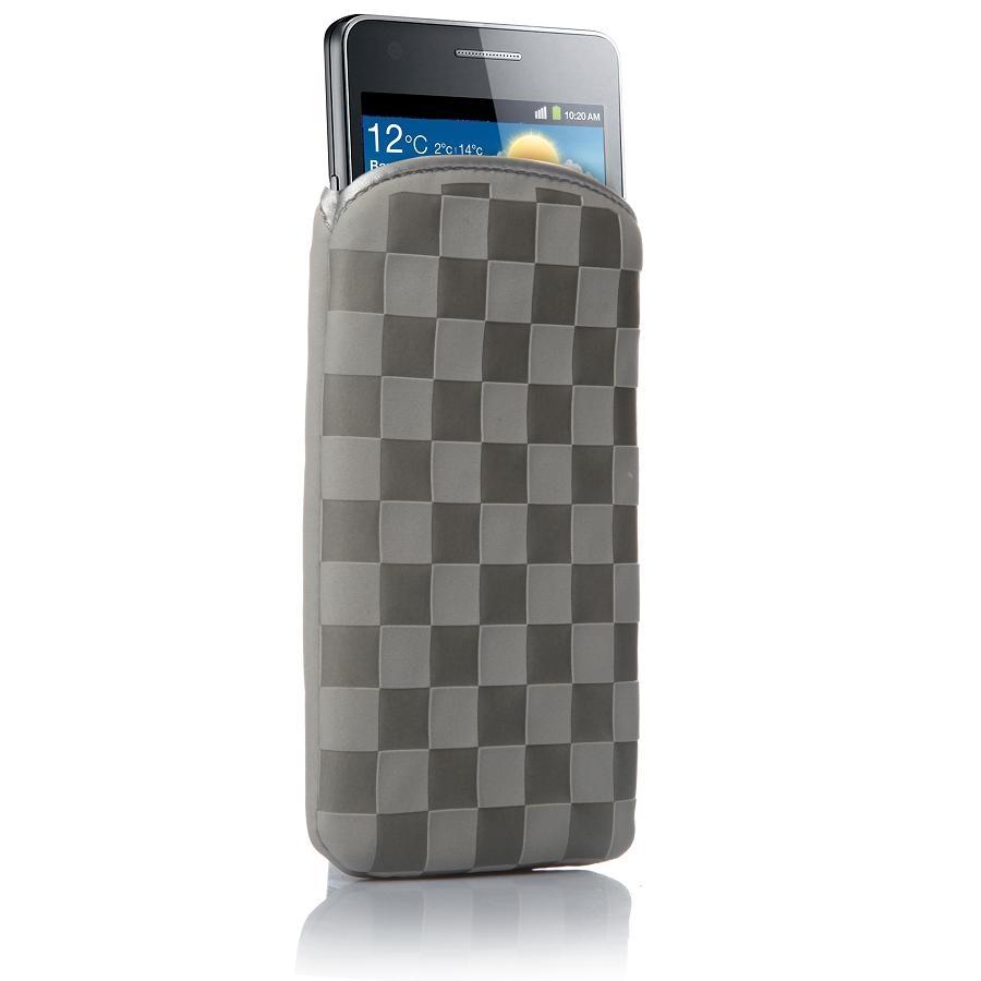 Велурен калъф за Samsung Galaxy S2 i9100, Galaxy Nexus и мобилни телефони - SBS Checkers Smooth Case L (сив) | JAR Computers Велурен калъф за Samsung Galaxy S2 i9100, Galaxy Nexus и мобилни телефони - SBS Checkers Smooth Case L (сив)