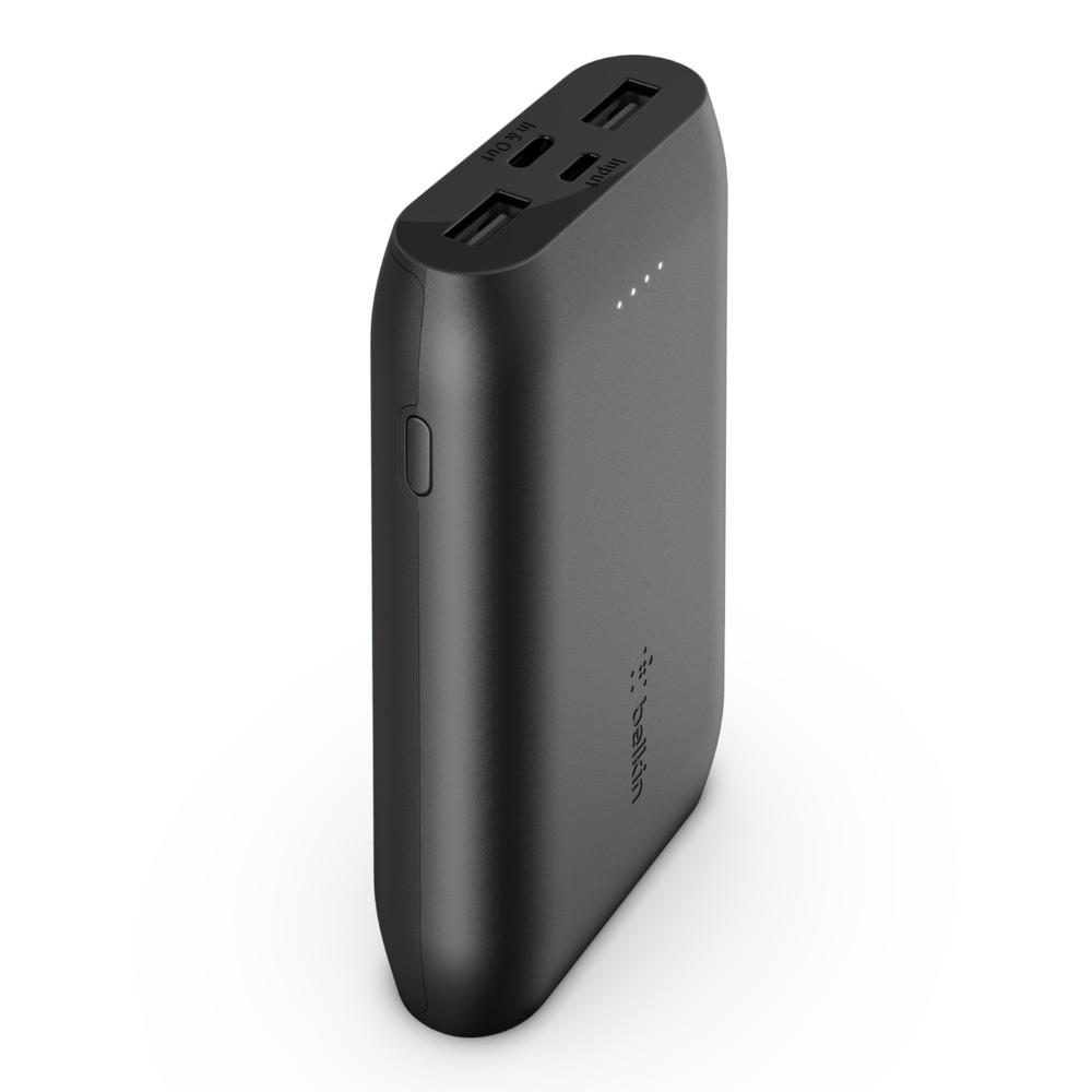 Външна батерия 10000 mAh с 2xUSB-A и USB-C изходи за зареждане на смартфони и таблети - Belkin Power Bank Boost Charge 10000mAh (черен) | JAR Computers Външна батерия 10000 mAh с 2xUSB-A и USB-C изходи за зареждане на смартфони и таблети - Belkin Power Bank Boost Charge 10000mAh (черен)