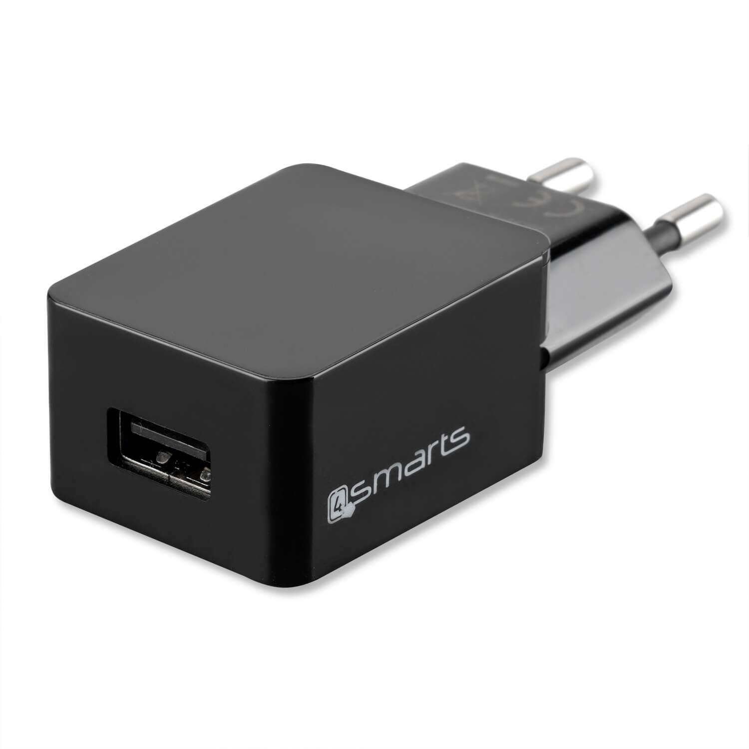 Захранване за ел. мрежа 1A с USB изход - 4smarts Wall Charger VoltPlug 5W (черен) | JAR Computers Захранване за ел. мрежа 1A с USB изход - 4smarts Wall Charger VoltPlug 5W (черен)