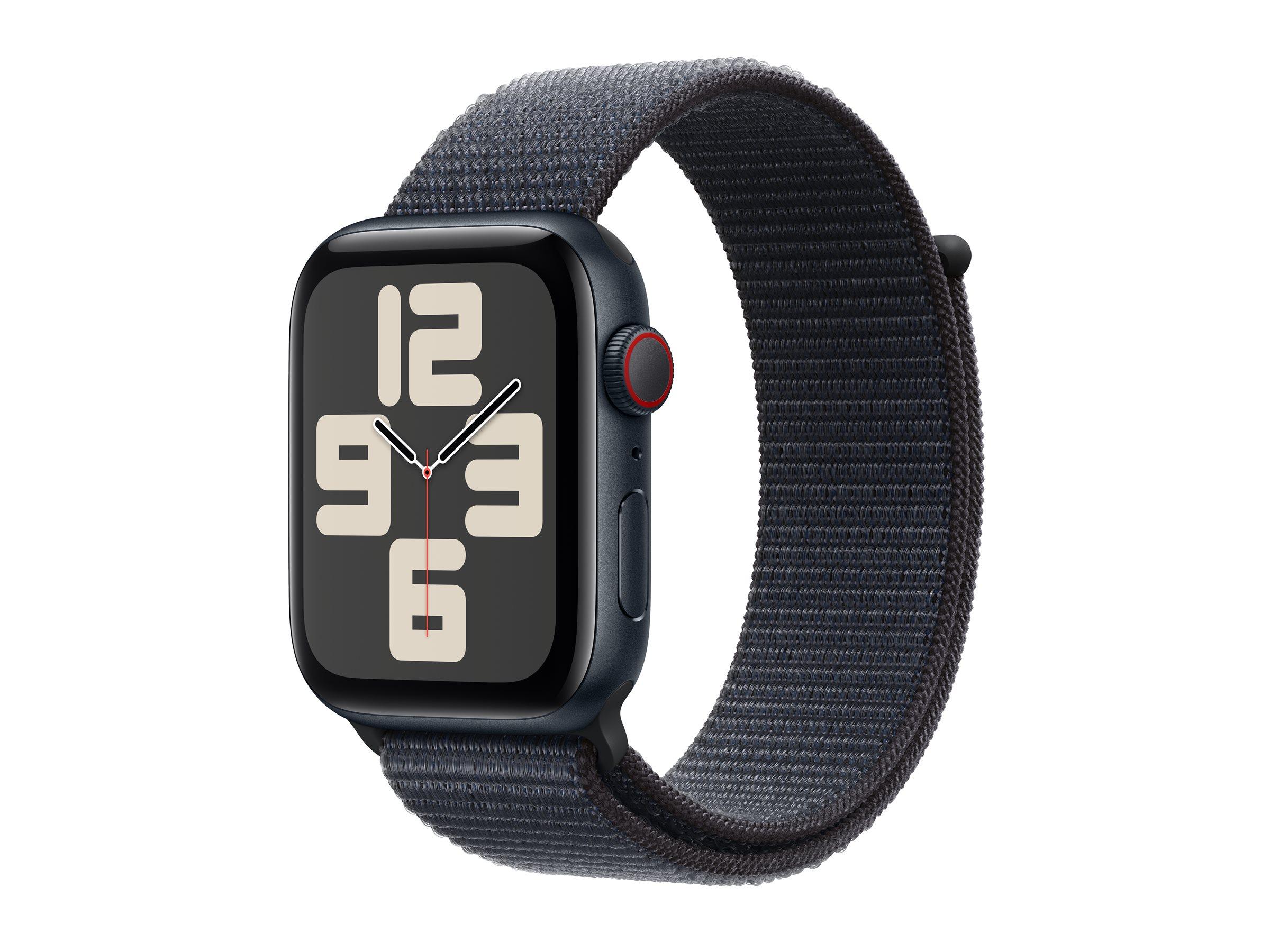 APPLE Watch SE GPS + Cellular 44mm Midnight Aluminium Case with Ink Sport Loop | JAR Computers APPLE Watch SE GPS + Cellular 44mm Midnight Aluminium Case with Ink Sport Loop
