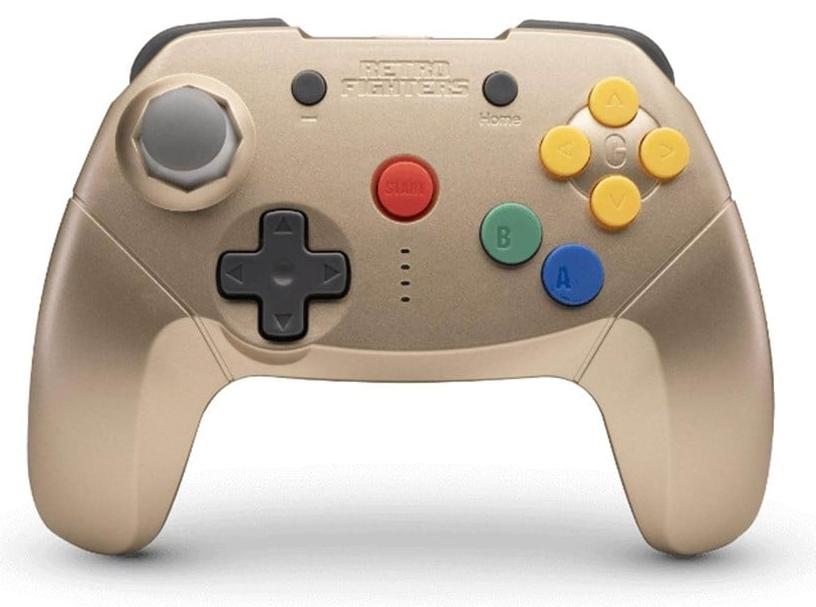 Безжичен контролер Retro Fighters - Brawler64 Bluetooth NSO Edition, Gold Limited Edition (Switch/PC) | JAR Computers Безжичен контролер Retro Fighters - Brawler64 Bluetooth NSO Edition, Gold Limited Edition (Switch/PC)