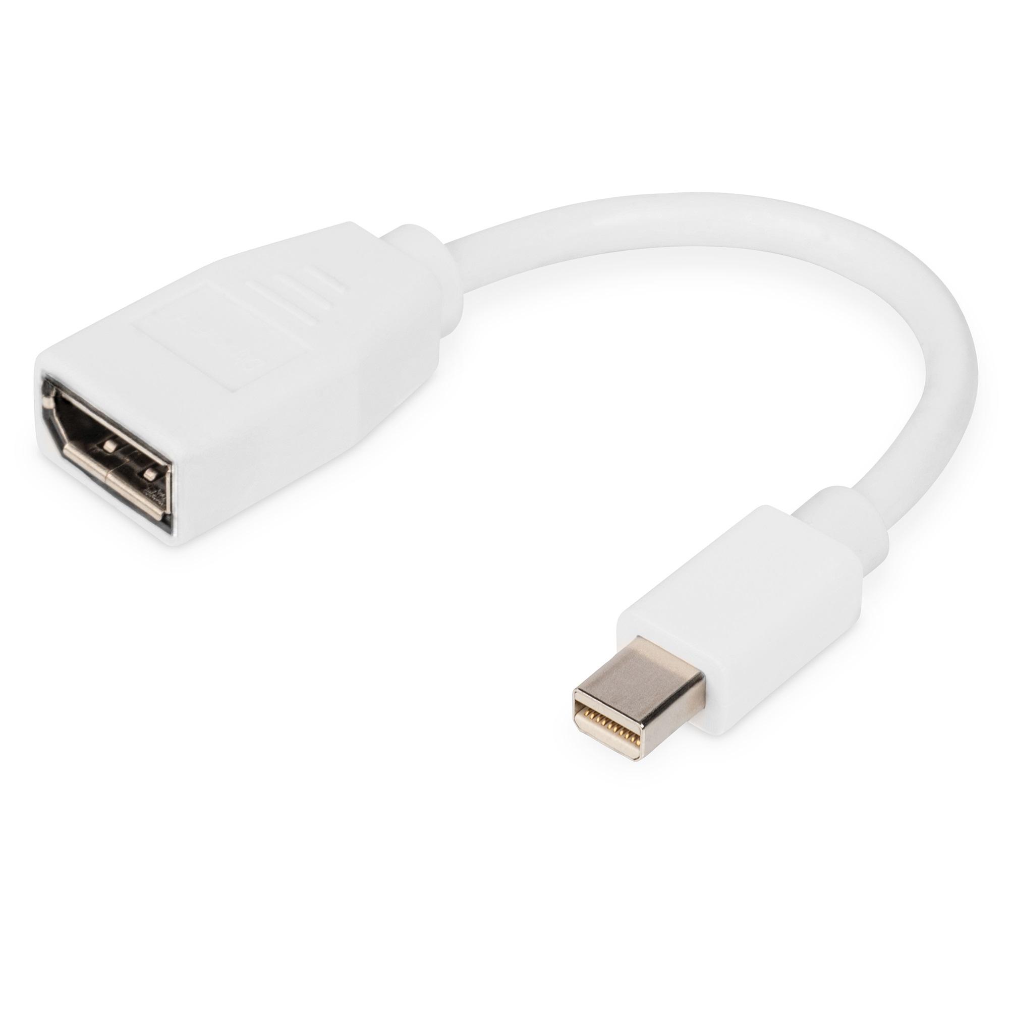 DIGITUS DB-340405-001-W :: Адаптер Mini DisplayPort - DisplayPort, M/F, 4K, DP v1.2, mini DP - DP, бял | JAR Computers DIGITUS DB-340405-001-W :: Адаптер Mini DisplayPort - DisplayPort, M/F, 4K, DP v1.2, mini DP - DP, бял