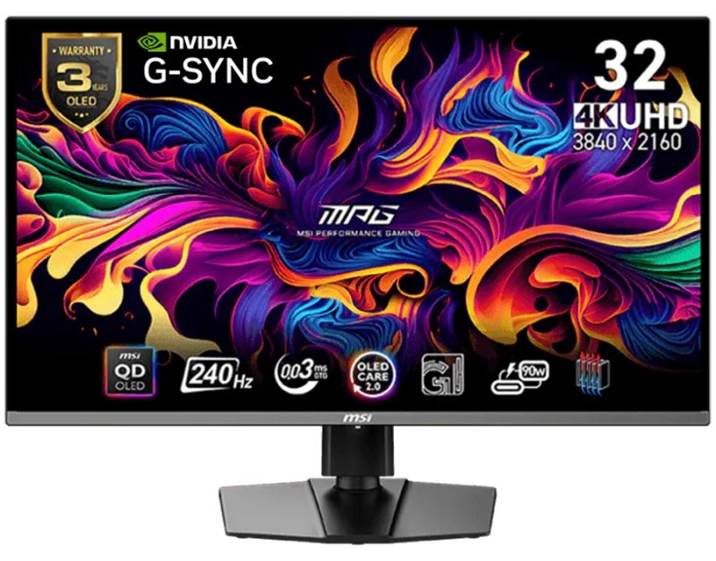 Гейминг монитор MSI - MPG 321URX QD-OLED, 31.5'', 240Hz, 0.03ms | JAR Computers Гейминг монитор MSI - MPG 321URX QD-OLED, 31.5'', 240Hz, 0.03ms