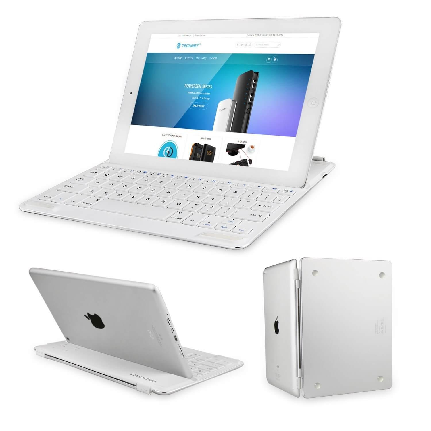 Кейс, поставка и bluetooth клавиатура за iPad Air 2, iPad Air - TeckNet X373 Ultra-thin Bluetooth (сребрист) | JAR Computers Кейс, поставка и bluetooth клавиатура за iPad Air 2, iPad Air - TeckNet X373 Ultra-thin Bluetooth (сребрист)