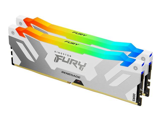 KINGSTON 32GB 7600MT/s DDR5 CL38 DIMM Kit of 2 FURY Renegade RGB White XMP