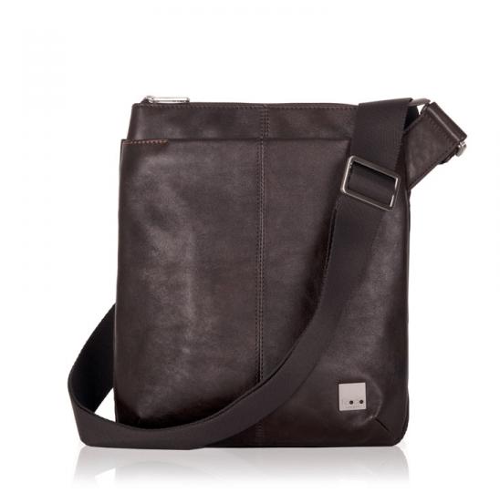 Кожена чанта с презрамка за iPad и таблети до 10.2 инча - Knomo Kyoto Cross-Body Bag (кафяв) | JAR Computers Кожена чанта с презрамка за iPad и таблети до 10.2 инча - Knomo Kyoto Cross-Body Bag (кафяв)