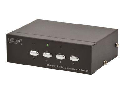 Мрежов суич DIGITUS DS-45100 - monitor switch - 4 ports | JAR Computers Мрежов суич DIGITUS DS-45100 - monitor switch - 4 ports