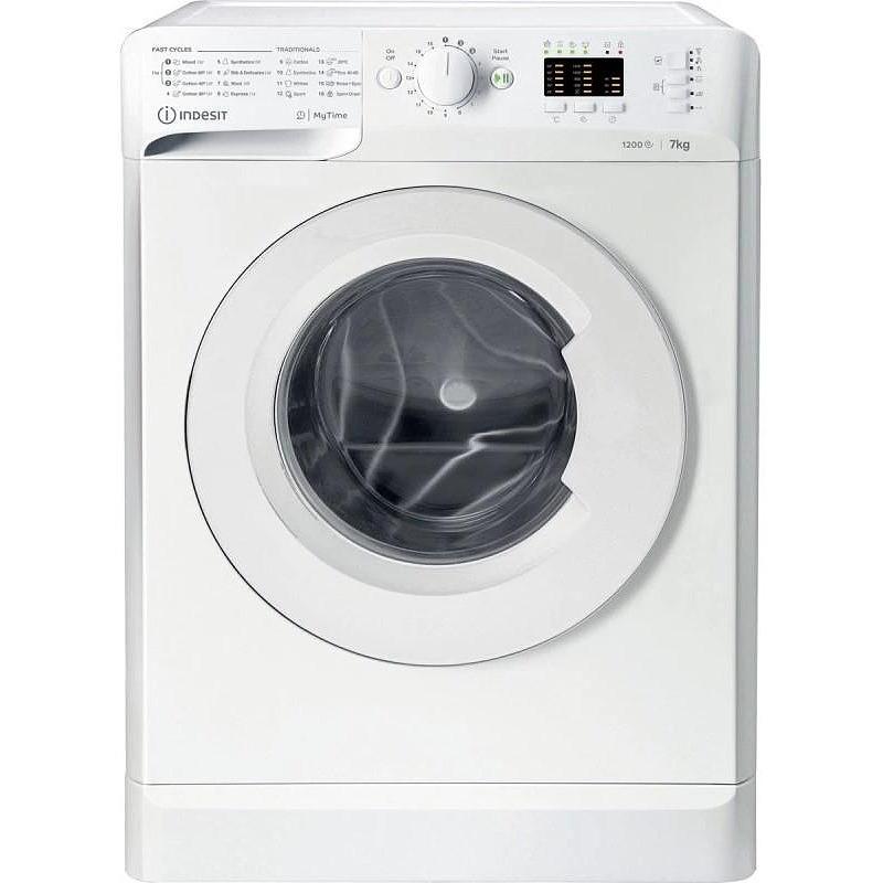 Пералня Indesit MTWA 71252 W EE , 1200 об./мин., 7.00 kg, E , Бял