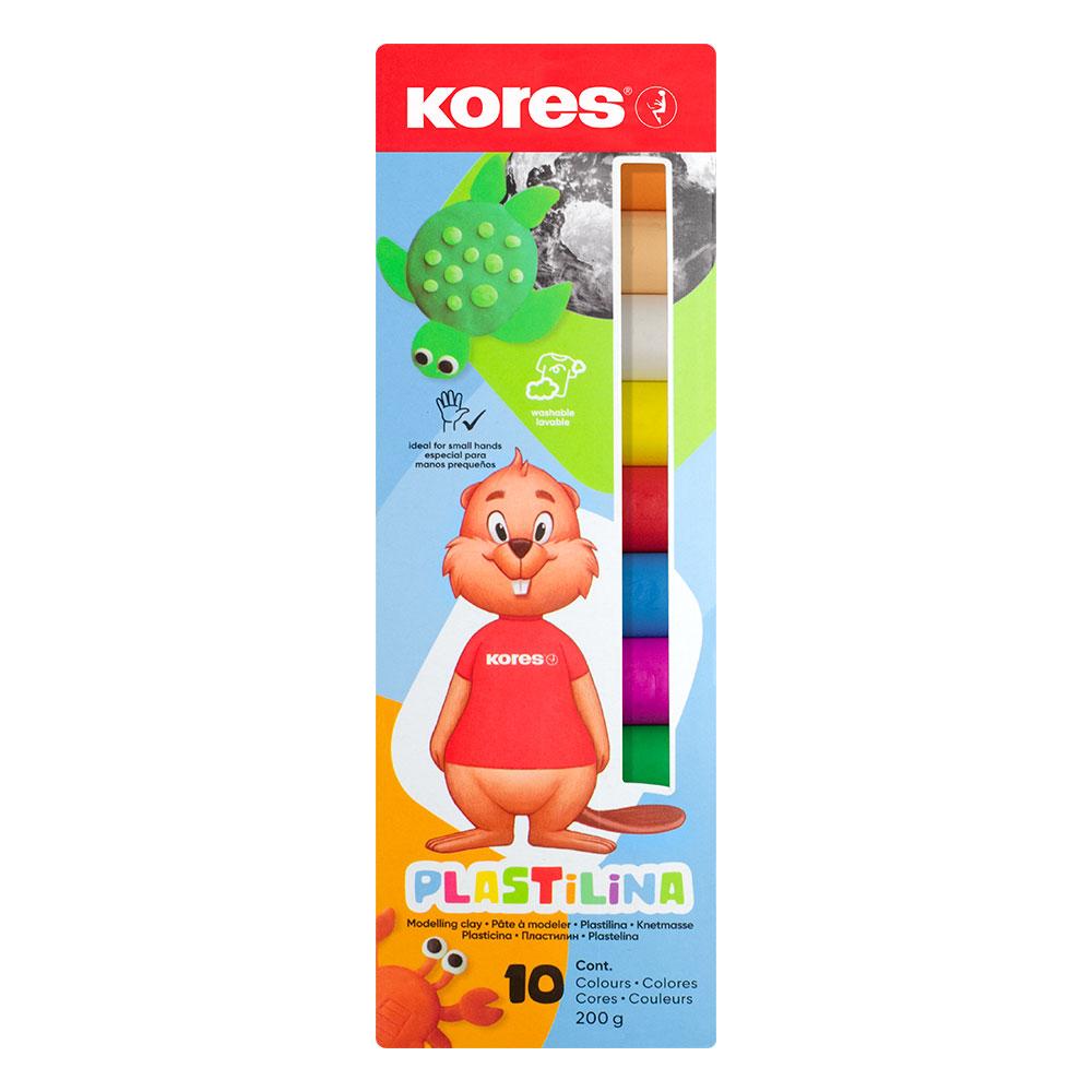 Пластилин Kores Neon 10 цвята 200 гр. | JAR Computers Пластилин Kores Neon 10 цвята 200 гр.
