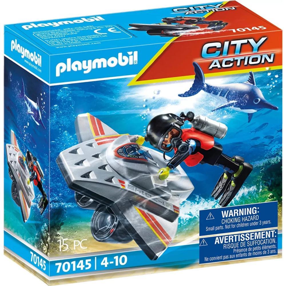 Playmobil City Action Diving Scooter in Rescue για 4-10 ετών (70145) (PLY70145)