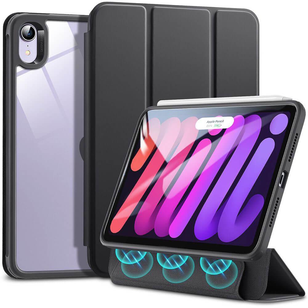 Полиуретанов калъф с поставка за iPad mini 7 (2024), iPad mini 6 (2021) - ESR Rebound Hybrid Protection Case (черен-прозрачен) | JAR Computers Полиуретанов калъф с поставка за iPad mini 7 (2024), iPad mini 6 (2021) - ESR Rebound Hybrid Protection Case (черен-прозрачен)